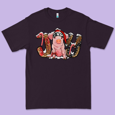 Joy With Pig Premium Tee Designed By Ranaportraitstore