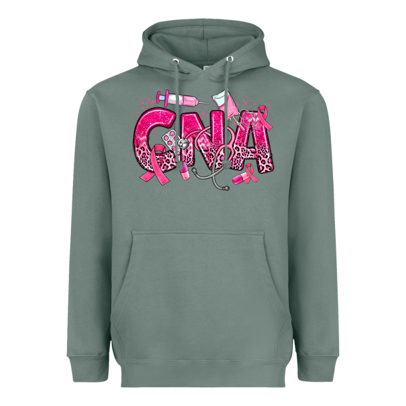 Breast Cancer Cna Certified Nursing Assistant Heavyweight Hoodie by JahusDesignShop | Teevron