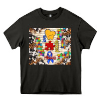 Asphalt love puzzle ribbon Heavy Core Tee - TumblerDesignByShophia