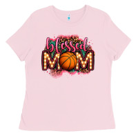 Bubblegum Pink blessed basketball mom lightbulb letters Ladies Tee - OliviaCreatesArt