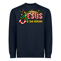 Jesus Is The Reason With Christmas Candy Ado Heavyweight Sweatshirt | Teevron