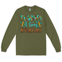 Army Green teacher of tiny humans Long Sleeve Tee - BundleAndBundleShop