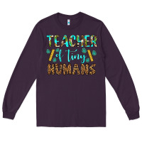 Plum teacher of tiny humans Long Sleeve Tee - BundleAndBundleShop
