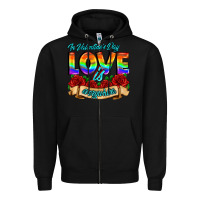 Black in valentines day love is everywhere Zipper Hoodie - AdoDesignShop