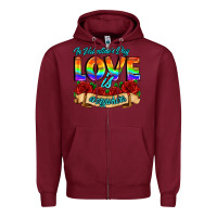 Burgundy in valentines day love is everywhere Zipper Hoodie - AdoDesignShop