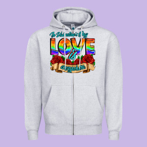 In Valentines Day Love Is Everywhere Zipper Hoodie Designed By Adodesignshop