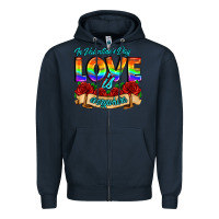 Navy in valentines day love is everywhere Zipper Hoodie - AdoDesignShop