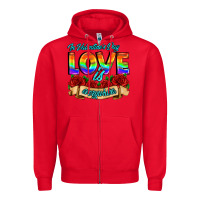 Red in valentines day love is everywhere Zipper Hoodie - AdoDesignShop