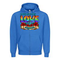 True Royal in valentines day love is everywhere Zipper Hoodie - AdoDesignShop