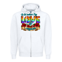 White in valentines day love is everywhere Zipper Hoodie - AdoDesignShop