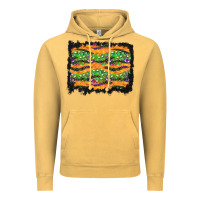 Vintage Mustard Halloween Skull Background Vintage Hoodie - BundleAndBundleShop