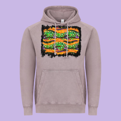Halloween Skull Background Vintage Hoodie Designed By Bundleandbundleshop