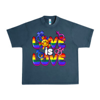 Midnight Navy Love is love Urban Heavy Tee - FaDigitalArtStudio