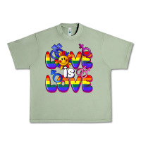 Oil Green Love is love Urban Heavy Tee - FaDigitalArtStudio
