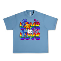 Pebble Blue Love is love Urban Heavy Tee - FaDigitalArtStudio