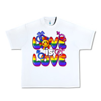 White Love is love Urban Heavy Tee - FaDigitalArtStudio