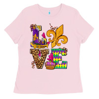 Bubblegum Pink mardi gras love olivia Ladies Tee - OliviaCreatesArt