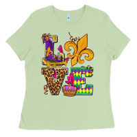 Matcha mardi gras love olivia Ladies Tee - OliviaCreatesArt