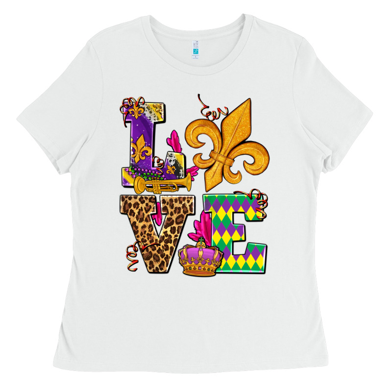 Mardi Gras Love Olivia Ladies Tee by OliviaCreatesArt | Teevron