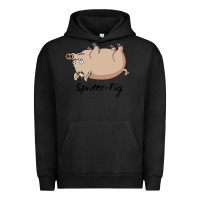 Pigment Black Spider Pig Urban Hoodie - DesigneFamous