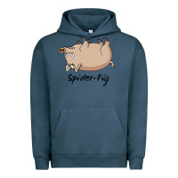 Pigment Midnight Navy Spider Pig Urban Hoodie - DesigneFamous