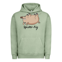 Pigment Oil Green Spider Pig Urban Hoodie - DesigneFamous