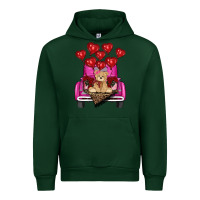 Forest Green valentines day tedybear truck Urban Hoodie - RanaPortraitStore