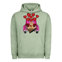 Pigment Oil Green valentines day tedybear truck Urban Hoodie - RanaPortraitStore