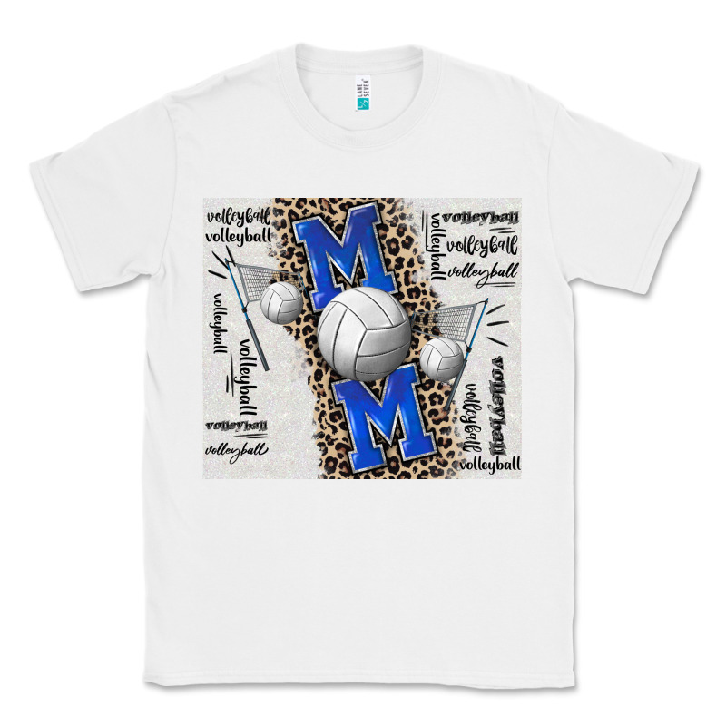 Volleyball Mom Blue Mother's Day Classic Tee by CowGirlArtShop | Teevron
