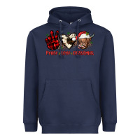 Navy peace love christmas Heavyweight Hoodie - JahusDesignShop