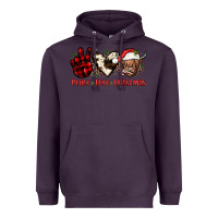 Plum peace love christmas Heavyweight Hoodie - JahusDesignShop