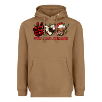 Toasted Coconut peace love christmas Heavyweight Hoodie - JahusDesignShop