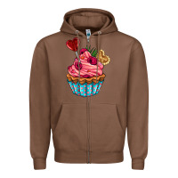 Chestnut valentines day cupcake Zipper Hoodie - AdoDesignShop