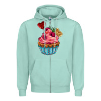 Seafoam valentines day cupcake Zipper Hoodie - AdoDesignShop