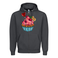 Smoke valentines day cupcake Zipper Hoodie - AdoDesignShop
