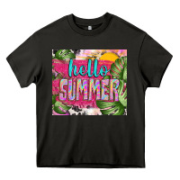 Asphalt hello summer with cowhide Heavy Core Tee - TumblerDesignByShophia