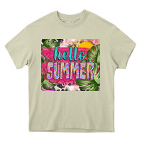 Mossy hello summer with cowhide Heavy Core Tee - TumblerDesignByShophia