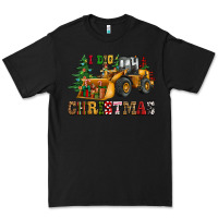 Black i dig christmas bulldozer Premium Tee - CowGirlArtShop