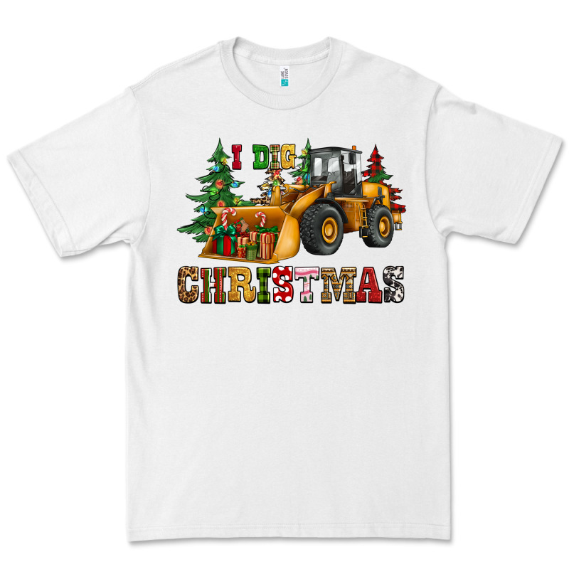I Dig Christmas Bulldozer Premium Tee by CowGirlArtShop | Teevron