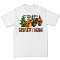 White i dig christmas bulldozer Premium Tee - CowGirlArtShop