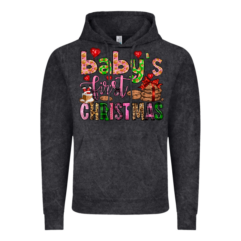 Baby's First Christmas Vintage Hoodie by FaDigitalArtStudio | Teevron