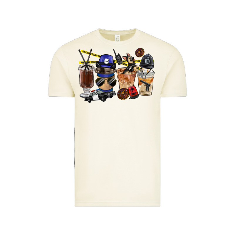 Police Coffee Cups Vintage Tee by FaDigitalArtStudio | Teevron