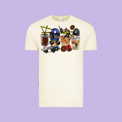 Police Coffee Cups Vintage Tee Designed By Fadigitalartstudio