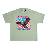 Oil Green Stay fly for the 4th of July Urban Heavy Tee - FaDigitalArtStudio