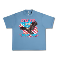 Pebble Blue Stay fly for the 4th of July Urban Heavy Tee - FaDigitalArtStudio