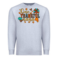 Heather Grey one thankful nana Premium Sweatshirt - JahusDesignShop