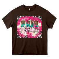 Chocolate Brown hair hustler with elements Heavy Core Tee - TumblerDesignByShophia