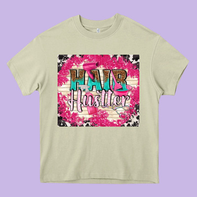 Hair Hustler With Elements Heavy Core Tee Designed By Tumblerdesignbyshophia