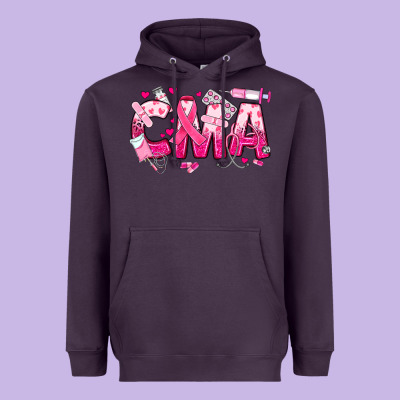 Breast Cancer Cma Certified Medical Assistant Heavyweight Hoodie Designed By Jahusdesignshop