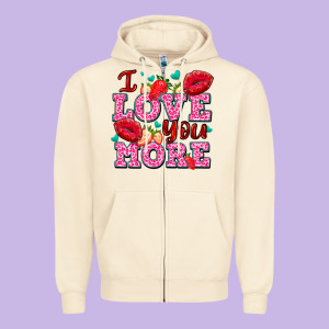 I Love You More With Lips And Strawberry Zipper Hoodie Designed By Adodesignshop